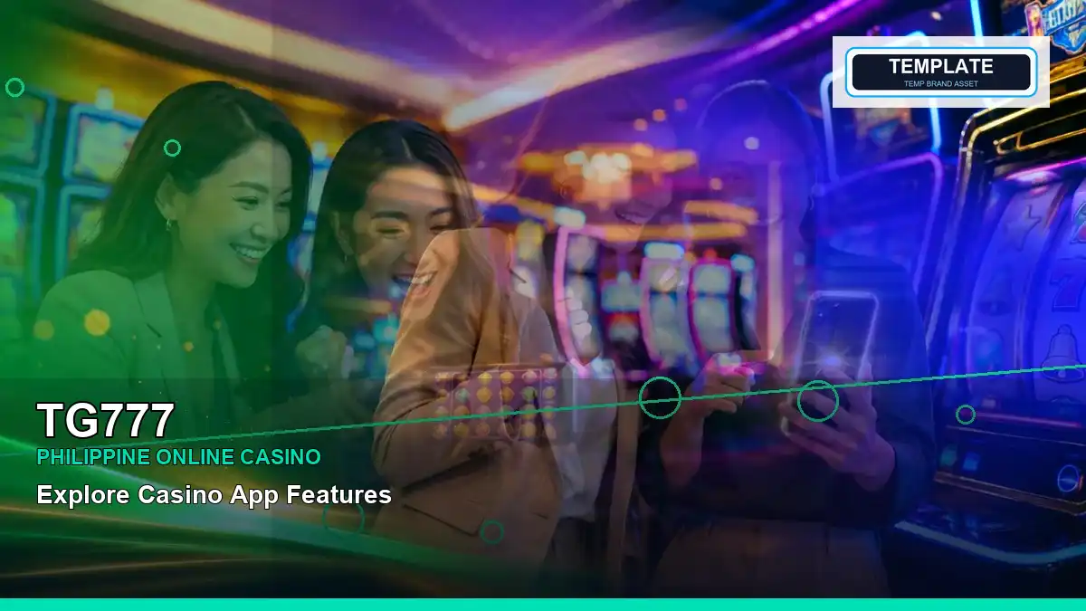 TG777 first casino deposit and wallet options featuring an adult Filipina casino host with a panoramic reel composition —